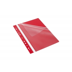 Skoroszyt plastikowy  A4 miękki z perforacją EVO BANTEX BUDGET czerwony